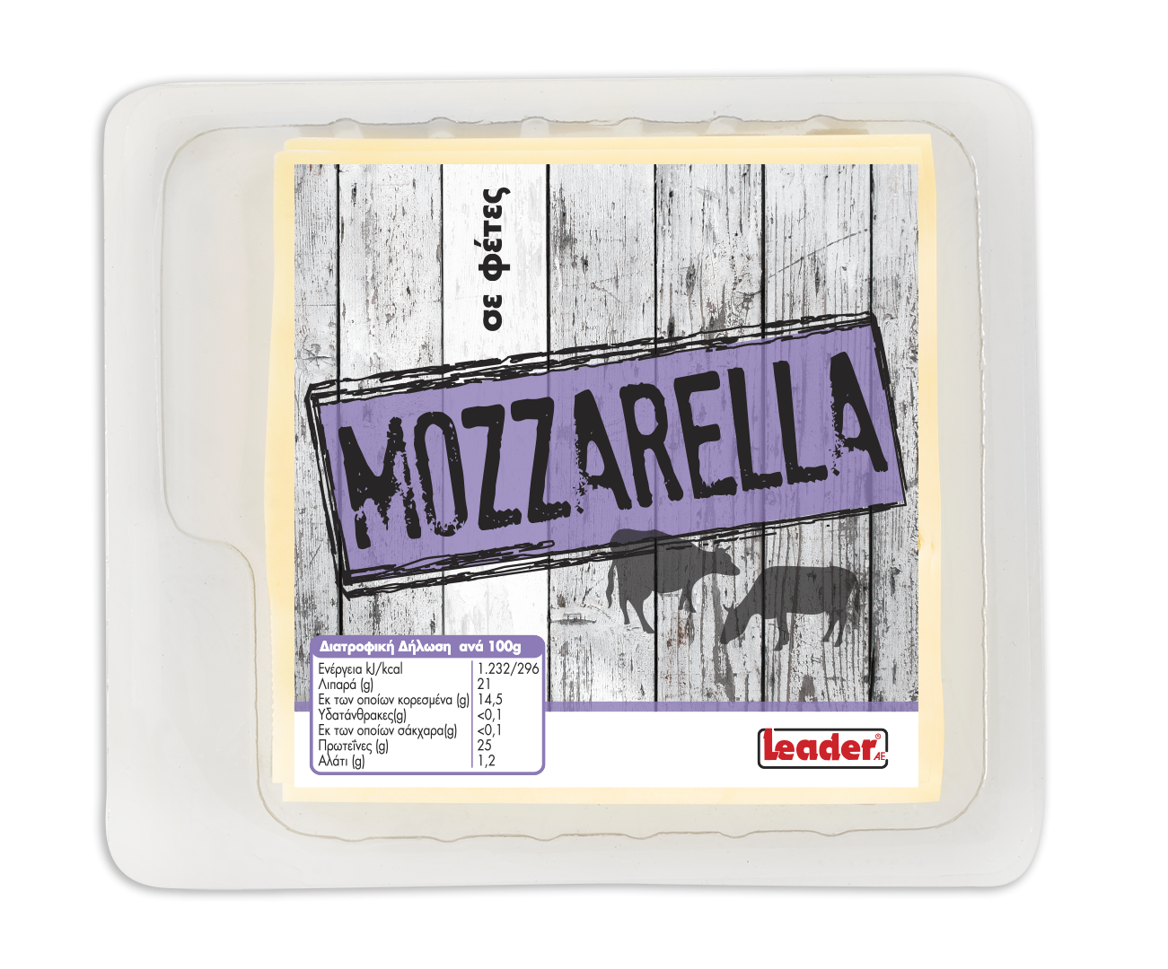 Mozzarella Φέτες 200g Leader