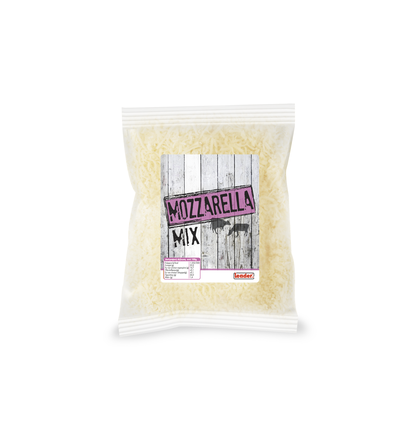 Mozzarella Mix Τριμ. 1000g Leader