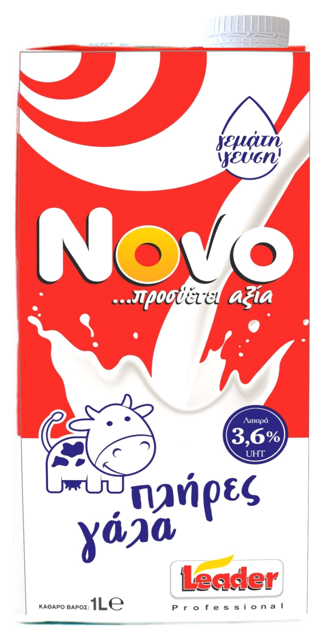 Γάλα UHT 3.6% Λιπ. NOVO 1 L