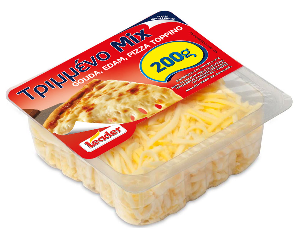 ΤΡΙΜΜENO MIX ECO200ΓΡ (TOP-EDAM-GOUDA) LEADER